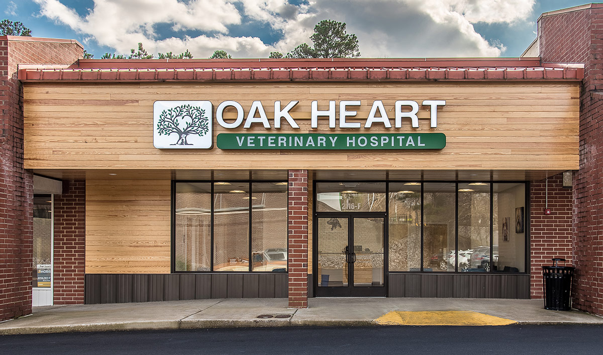 Exterior photo of Oak Heart Veterinary Hospital